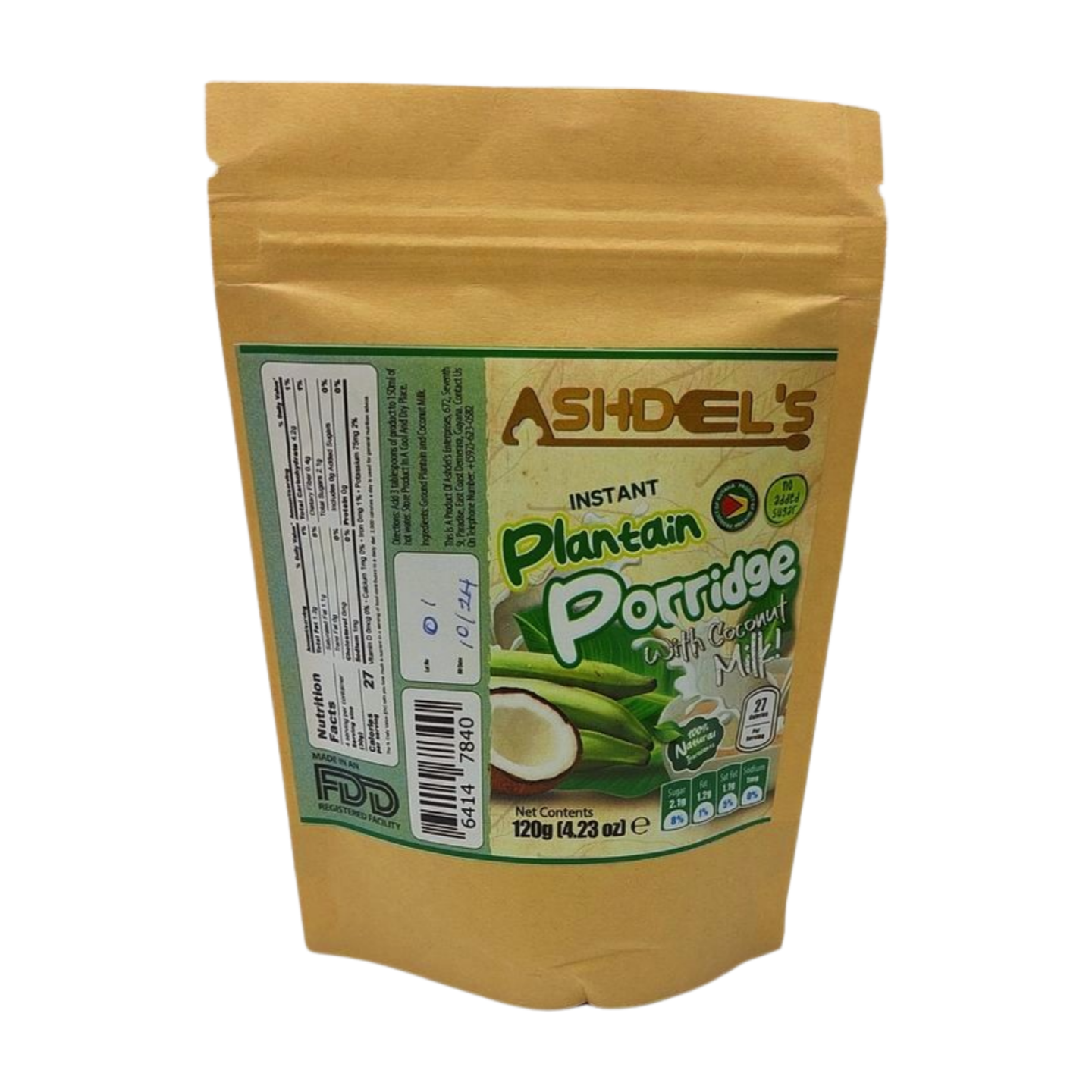 Instant Plantain Porridge with Coconut Milk