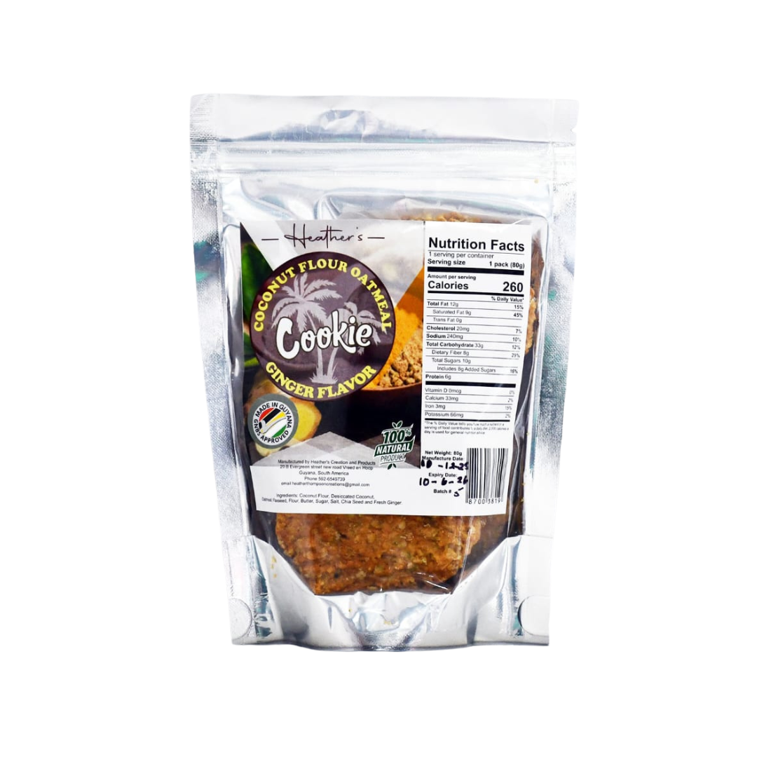 Heather's Coconut flour, Oatmeal and Ginger Cookies